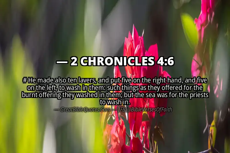 2 CHRONICLES 4:6 Verse