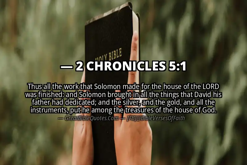 2 CHRONICLES 5:1 Verse