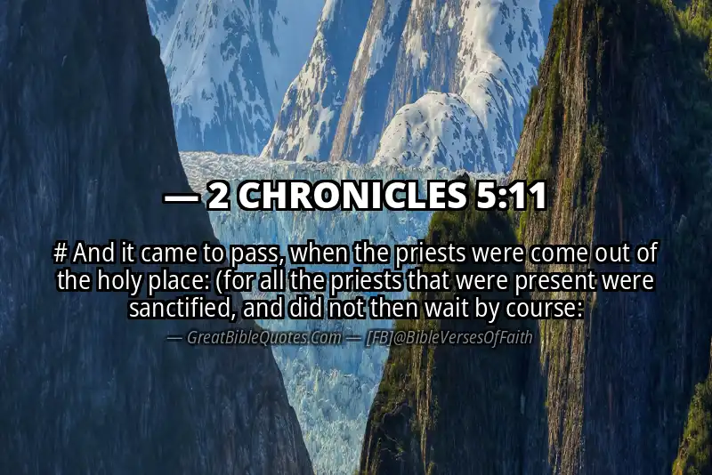 2 CHRONICLES 5:11 Verse