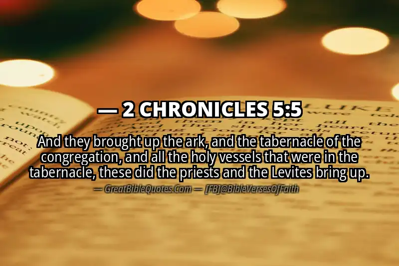 2 CHRONICLES 5:5 Verse