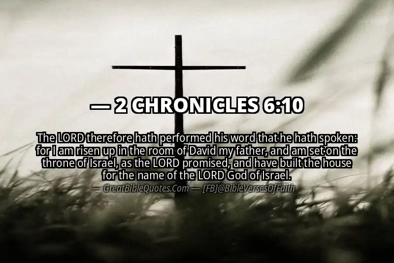 Bible verse: 2 CHRONICLES 6:10 Image