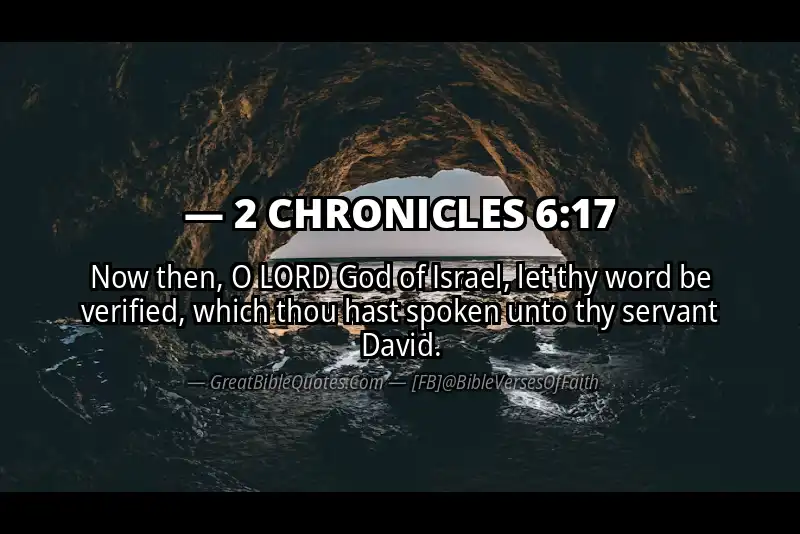 Bible verse: 2 CHRONICLES 6:17 Image