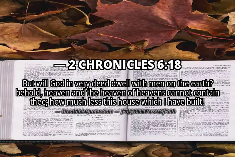 Bible verse: 2 CHRONICLES 6:18 Image