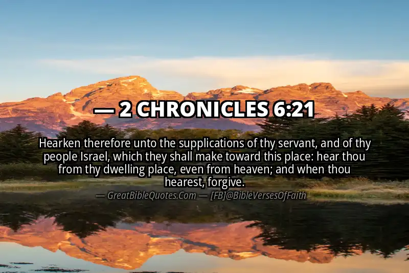 Bible verse: 2 CHRONICLES 6:21 Image