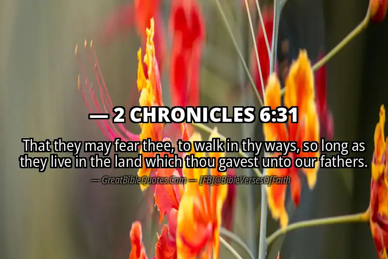 Bible verse: 2 CHRONICLES 6:31 Image