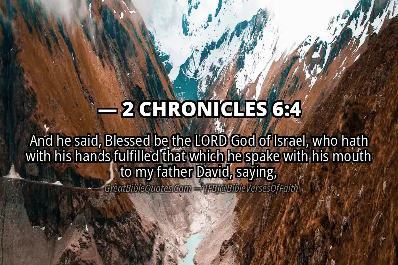 2 CHRONICLES 6:4 Verse