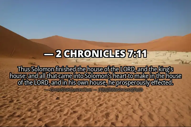 2 CHRONICLES 7:11 Verse