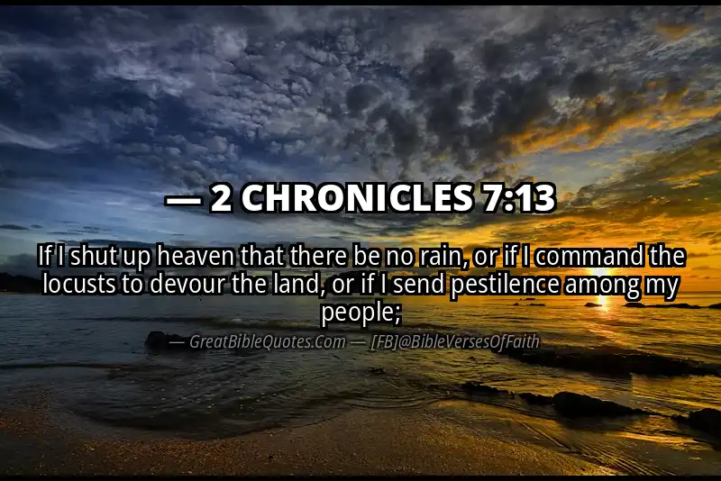 2 CHRONICLES 7:13 Verse