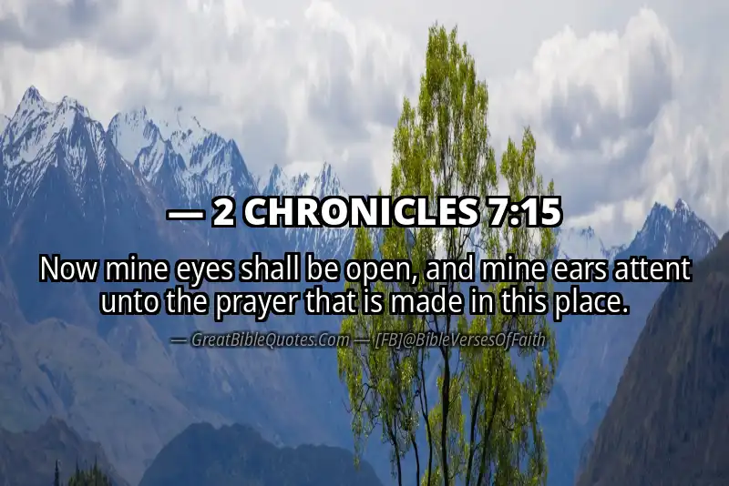 2 CHRONICLES 7:15 Verse