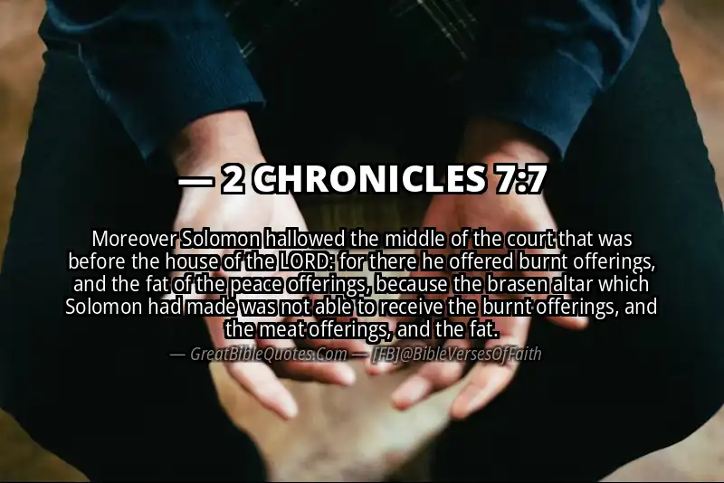 2 CHRONICLES 7:7 Verse