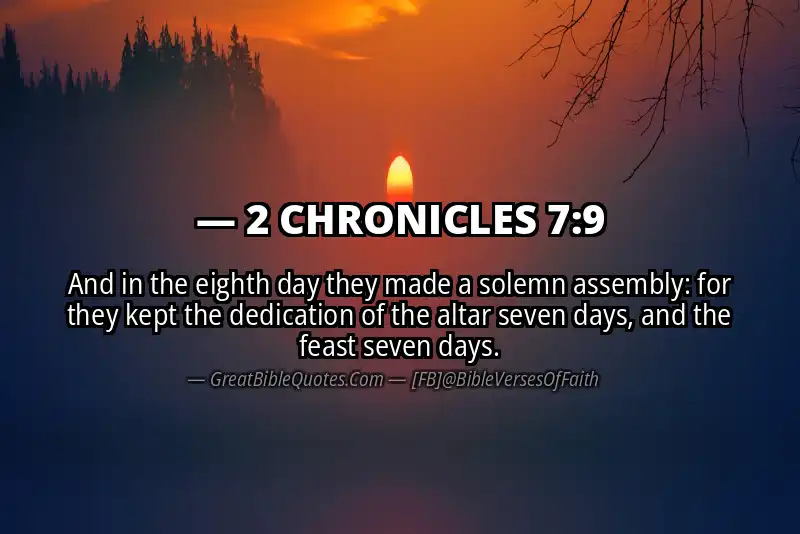 Bible verse: 2 CHRONICLES 7:9 Image