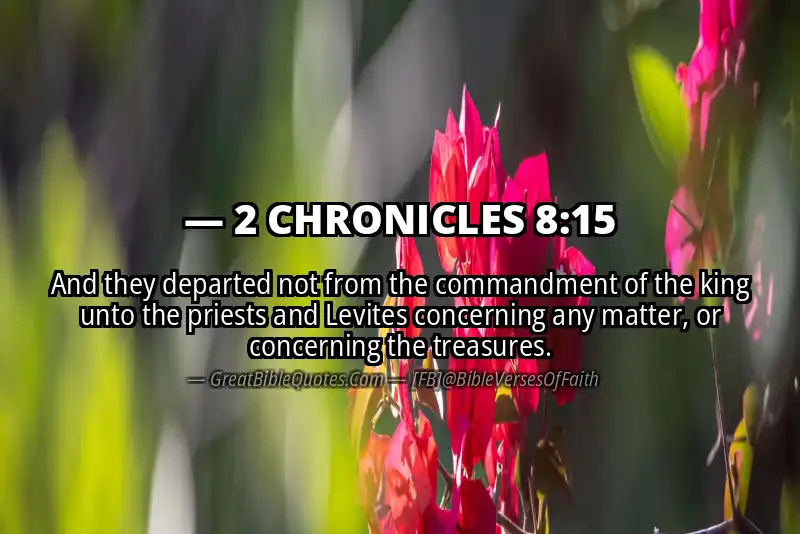 2 CHRONICLES 8:15 Verse