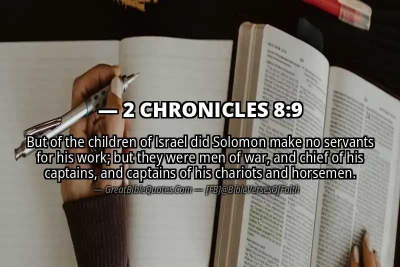 Bible verse: 2 CHRONICLES 8:9 Image
