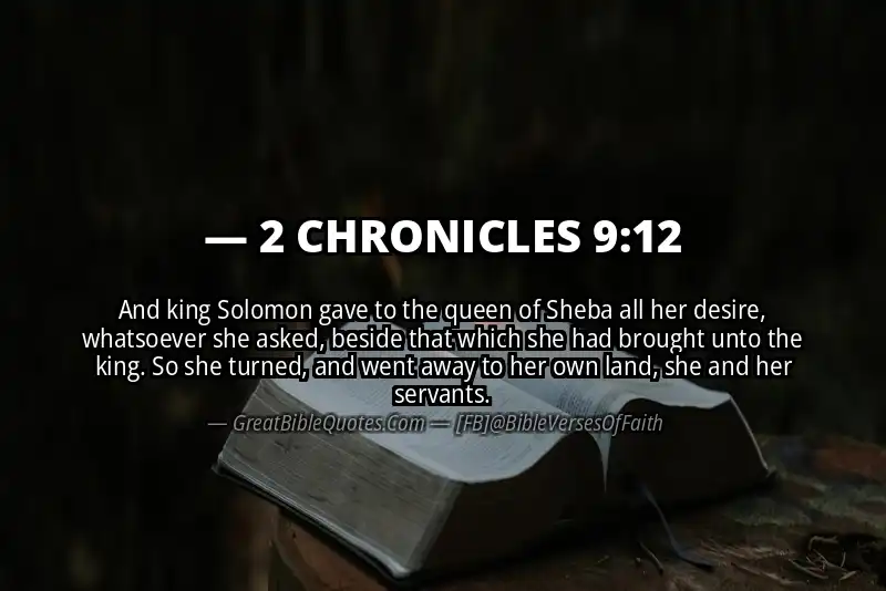 2 CHRONICLES 9:12 Verse