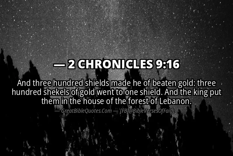 Bible verse: 2 CHRONICLES 9:16 Image