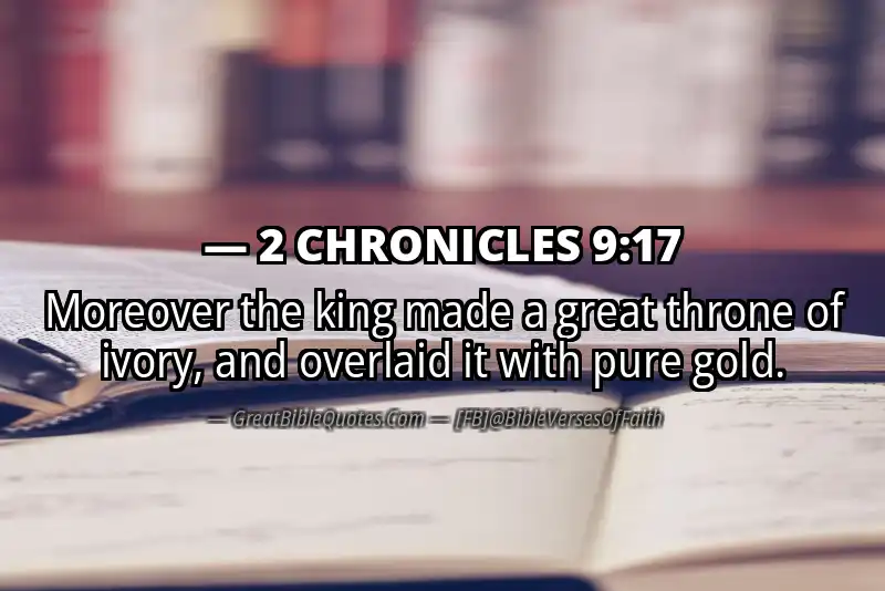 Bible verse: 2 CHRONICLES 9:17 Image
