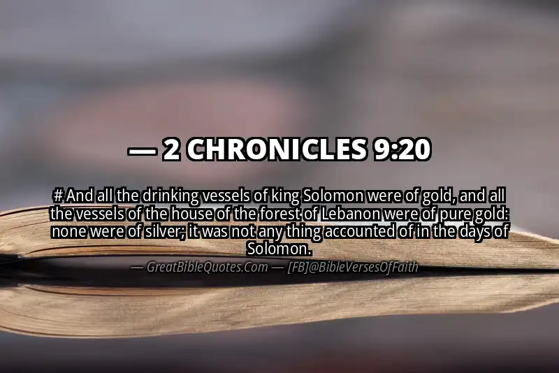Bible verse: 2 CHRONICLES 9:20 Image