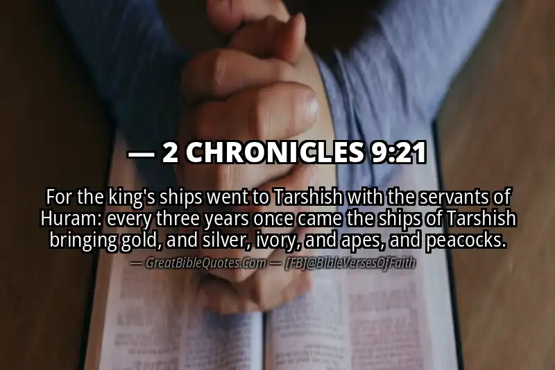 Bible verse: 2 CHRONICLES 9:21 Image
