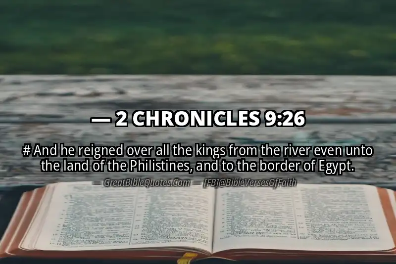 2 CHRONICLES 9:26 Verse