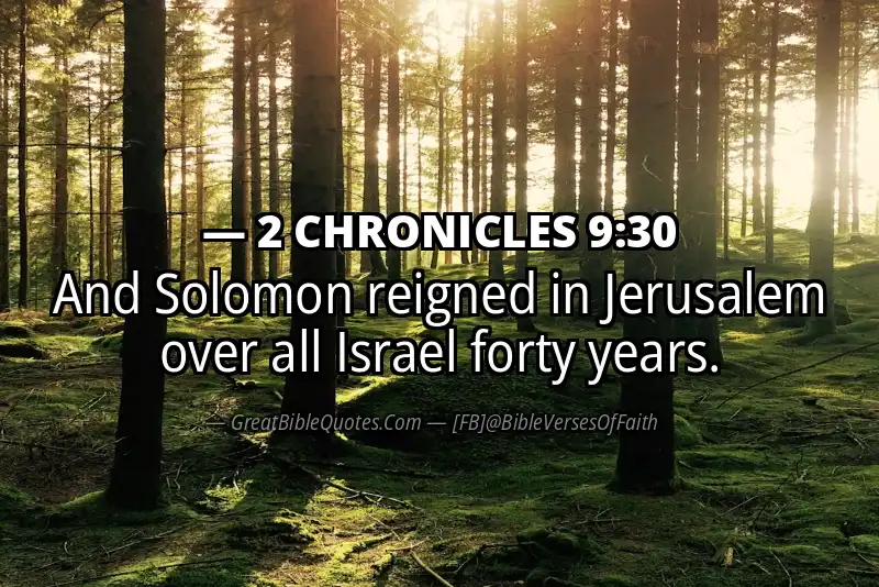 2 CHRONICLES 9:30 Verse Image