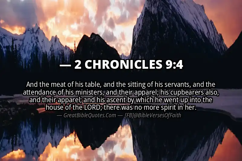 2 CHRONICLES 9:4 Verse