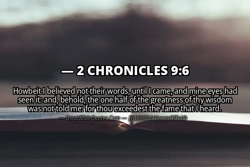 2 CHRONICLES 9:6 Verse