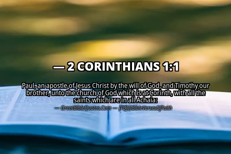 Bible verse: 2 CORINTHIANS 1:1 Image