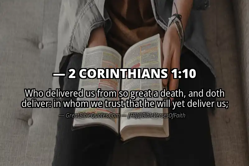 Bible verse: 2 CORINTHIANS 1:10 Image