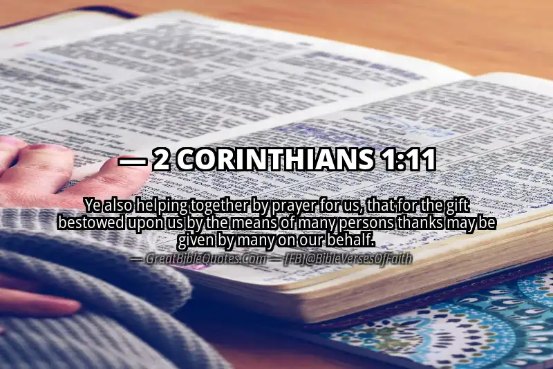 Bible verse: 2 CORINTHIANS 1:11 Image