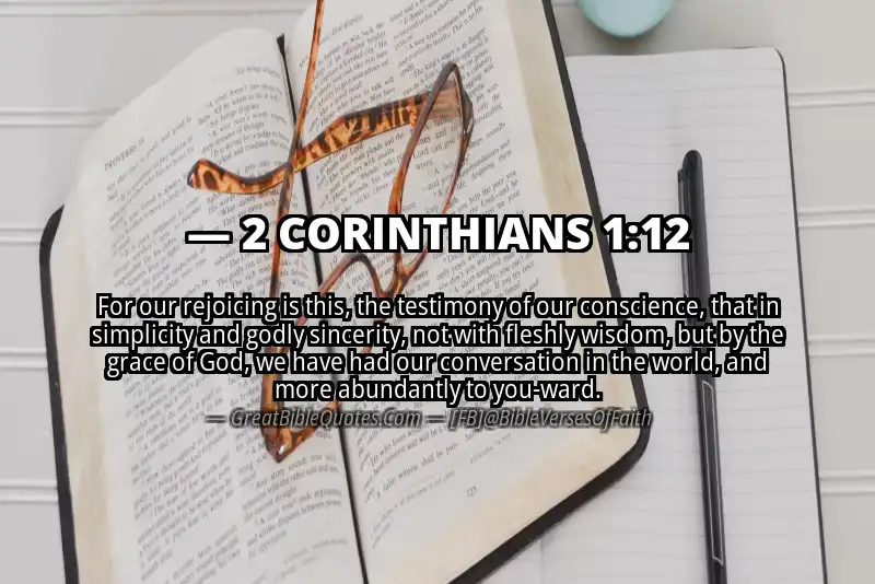 Bible verse: 2 CORINTHIANS 1:12 Image