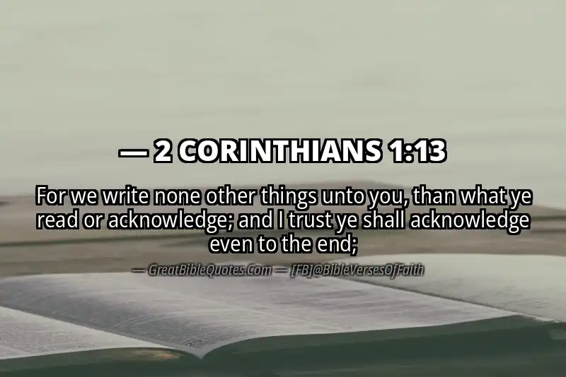 2 CORINTHIANS 1:13 Verse