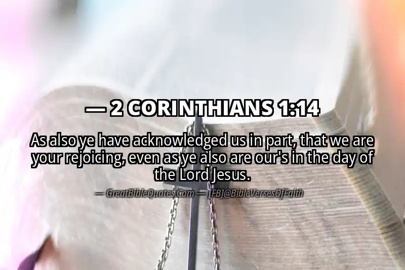 2 CORINTHIANS 1:14 Verse