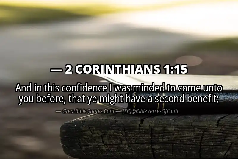 2 CORINTHIANS 1:15 Verse