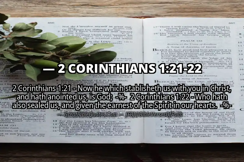Image for 2 CORINTHIANS 1:21-22 Bible verse