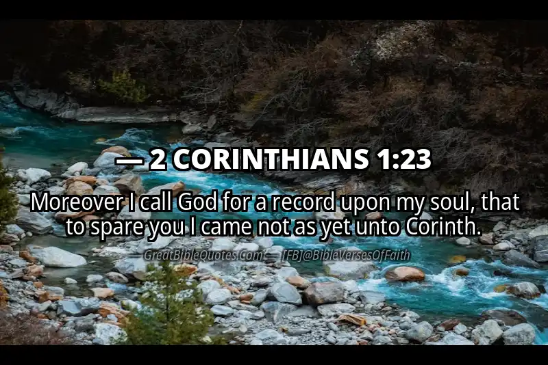 2 CORINTHIANS 1:23 Verse