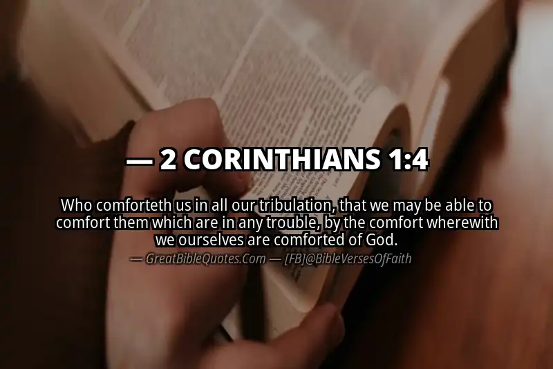 Bible verse: 2 CORINTHIANS 1:4 Image