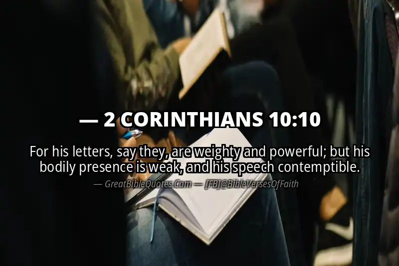 2 CORINTHIANS 10:10 Verse