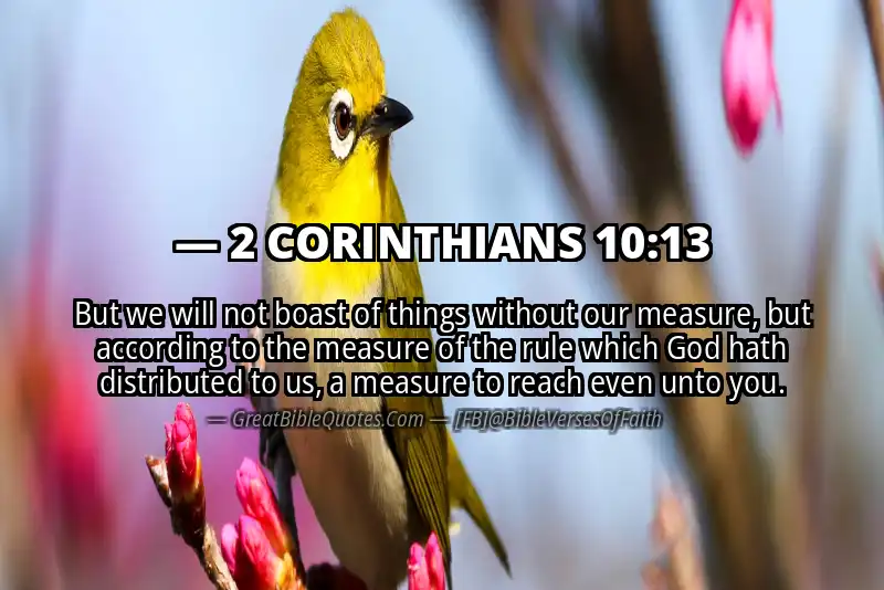 Image for 2 CORINTHIANS 10:13 Bible verse