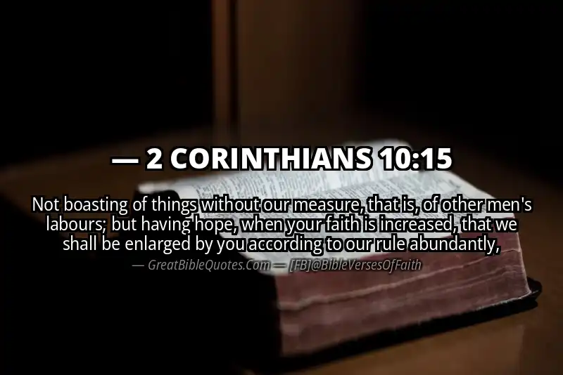 2 CORINTHIANS 10:15 Verse