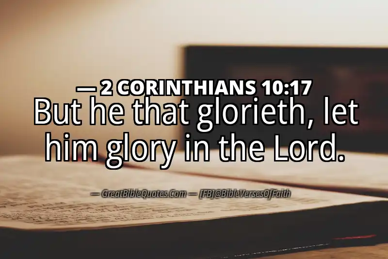 2 CORINTHIANS 10:17 Verse