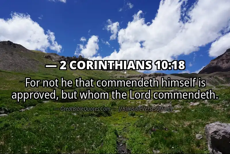 2 CORINTHIANS 10:18 Verse