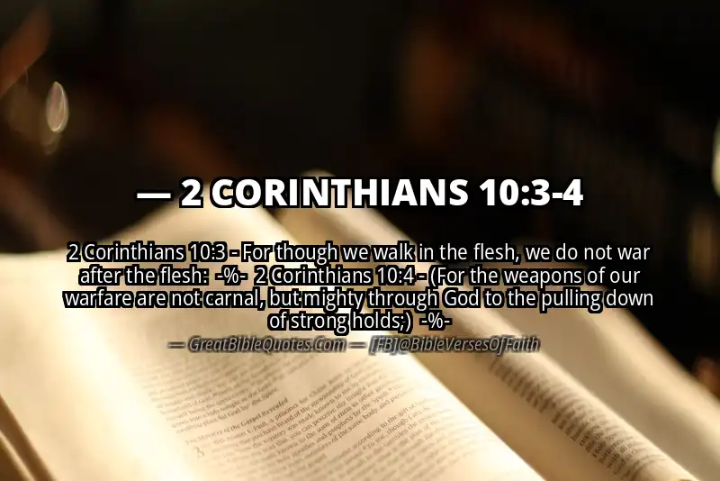 Image for 2 CORINTHIANS 10:3-4 Bible verse