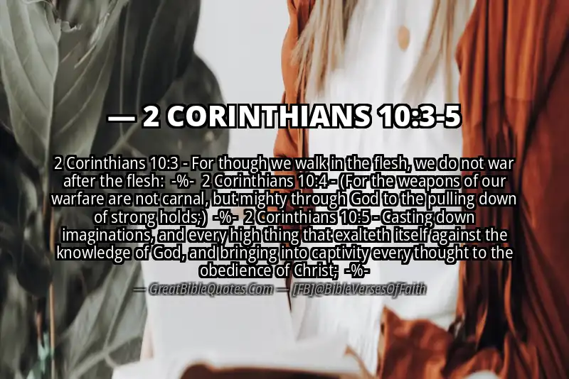 Image for 2 CORINTHIANS 10:3-5 Bible verse