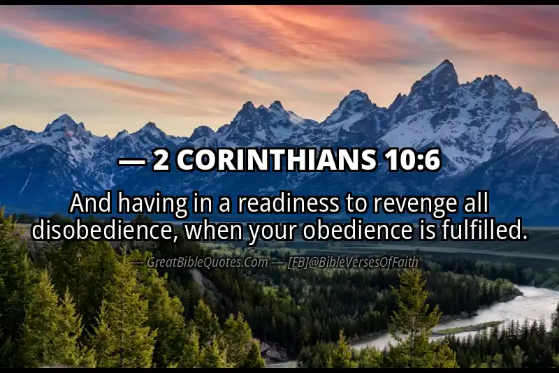 2 CORINTHIANS 10:6 Verse