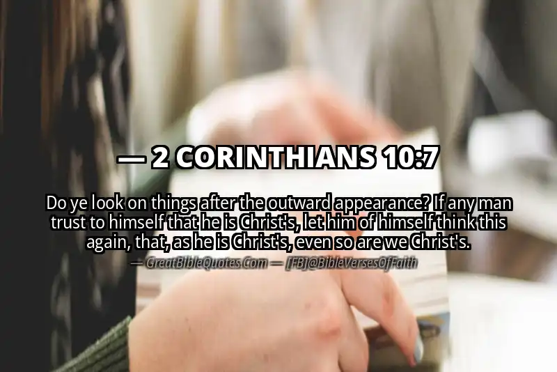 2 CORINTHIANS 10:7 Verse
