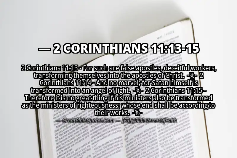 Image for 2 CORINTHIANS 11:13-15 Bible verse