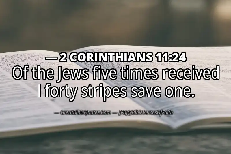 2 CORINTHIANS 11:24 Verse