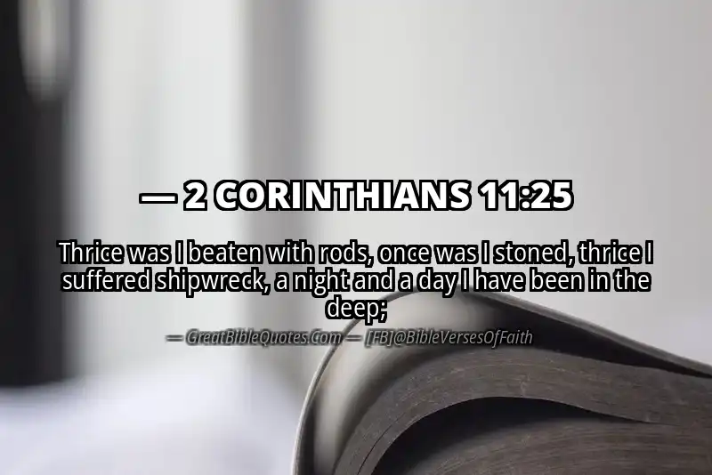 2 CORINTHIANS 11:25 Verse