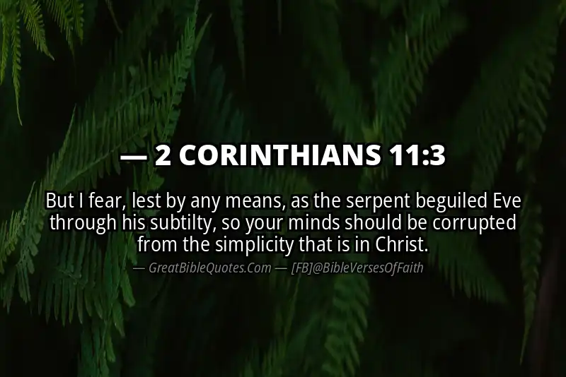 2 CORINTHIANS 11:3 Verse