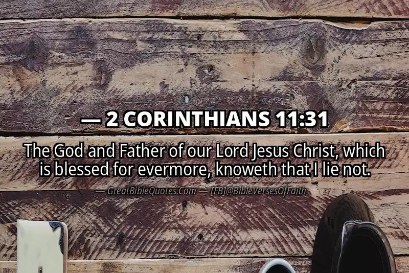 2 CORINTHIANS 11:31 Verse